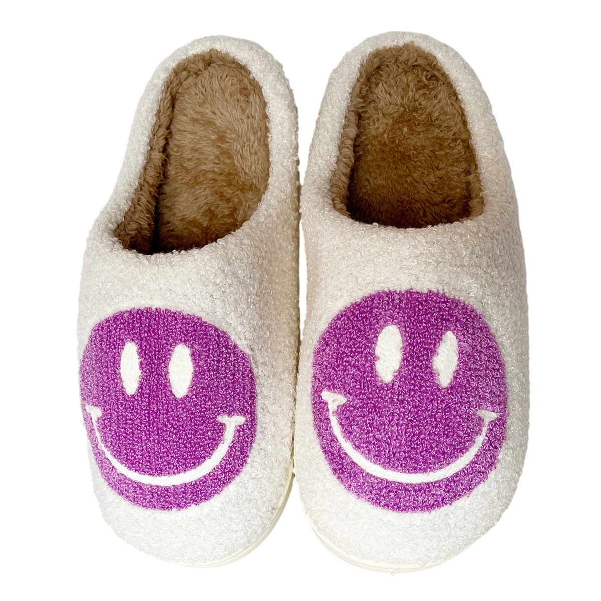 PacificPlex Womens Smiley Preppy Smile Slippers Retro Cozy