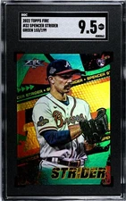 2022 Topps Fire #32 Spencer Strider Rookie GREEN /199 SGC 9.5 RC