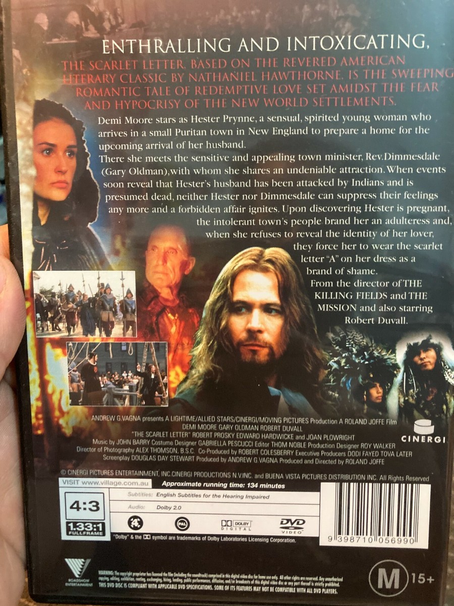 The Scarlet Letter region 4 DVD (1995 Demi Moore / Gary Oldman