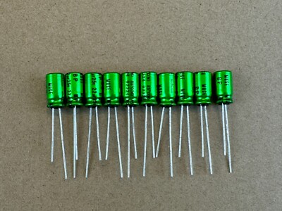 10 New Nichicon Muse 22 uf 25v Bipolar Radial Capacitors 2022 UES Non-Polar