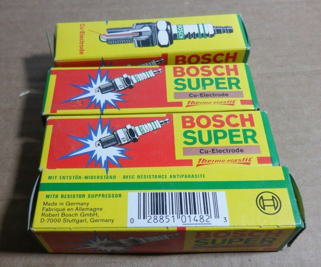 LOT of 4 BOSCH SUPER CU-ELECTRODE 7582 THERMO-ELASTIC SPARK PLUGS NEW HR 9 LCX