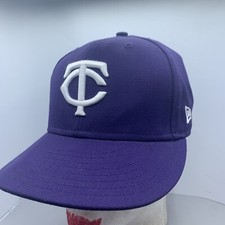 New Era 59Fifty 59/50 Purple Minnesota Twins 7 1/4 Hat Cap MLB 100 Wool