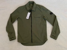 Men's C.P. Company Gabardine Fully Zipped Cotton Over Shirt Size S in Green