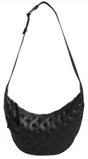 Rag & Bone Riser Crossbody Women's Leather Hobo Shoulder Bag Purse Handbag Black
