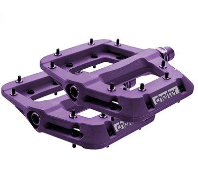 purple flat pedals