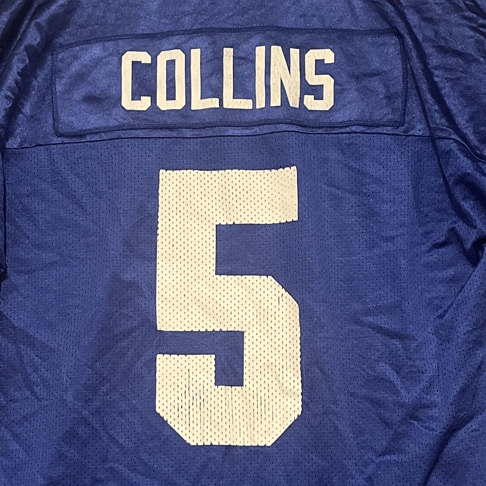 Camiseta de los New York Giants XL Kerry Collins para hombre azul Reebok Foto 3 de 4