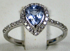 Blue Sapphire Ring 14K white gold Diamond Natural Made In The USA 20yrs on eBay
