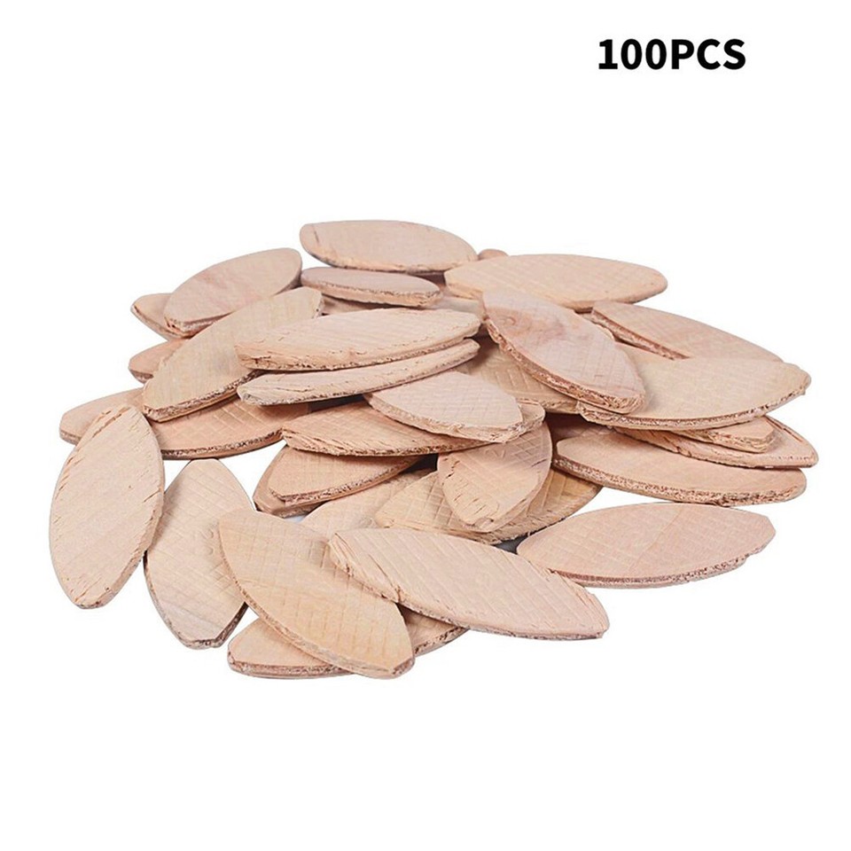 ♥ 100pcs Wood Joining Biscuits Carpentry DIY Tenon Biscuit Woodworking