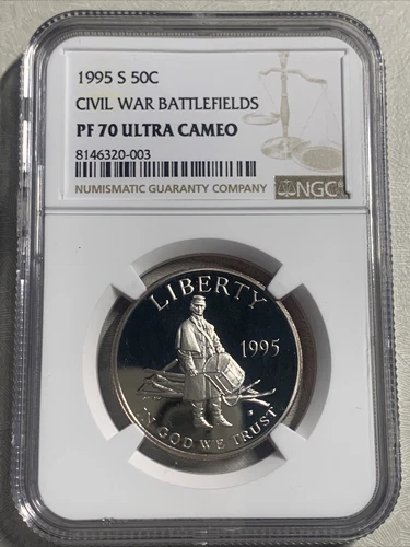 1995S-Civil War Battlefields- Commemorative Half Dollar- NGC- PF70 Ultra Cameo