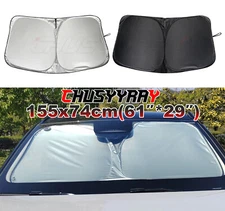 Universal 29x61 Inch Windshield Sun Shade Visor Cover UV Block & Heat Protection