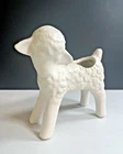 Vintage Nelson McCoy Pottery No. F51 Mold White LAMB 6" Planter c. 1950s