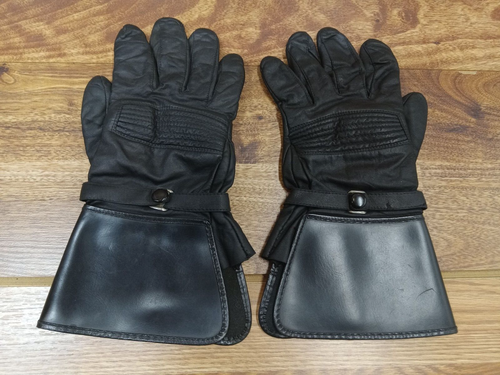 Women's Black Leather Gloves Long Cuff Women's Medium M