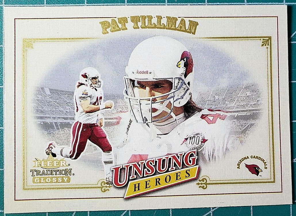 2001 Fleer Tradition   Glossy #325   Pat Tillman Unsung Heroes   Rookie Card