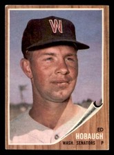 1962 Topps #79 Ed Hobaugh Washington Senators EX
