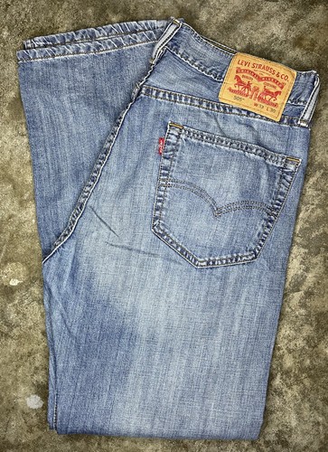 Levis 505 mens W33 L30 blue jeans medium stonewash | eBay
