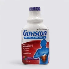 Gaviscon Regular Strenght Acid Shielding Foam Barrier Liquid Fruit Blend 600ml