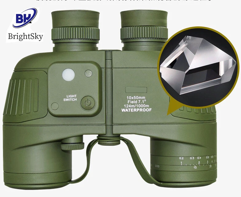 10X50 NightInternal Compass Binoculars Rangefinder Birdwatching Hunting Boating - Image 3 of 4