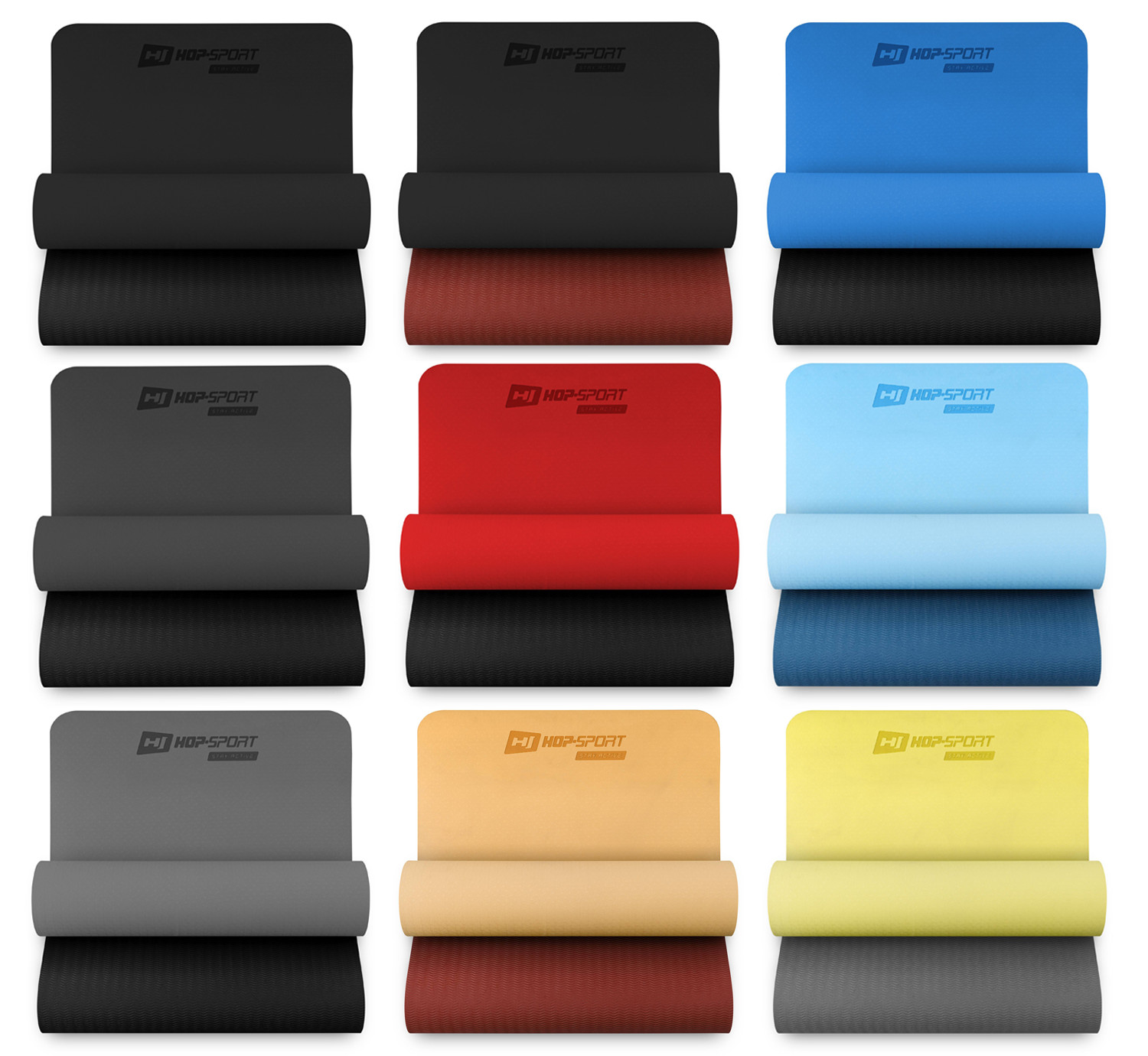 Hop-Sport Gymnastikmatte HS-T006GM TPE 0,6cm Fitnessmatte Yogamatte Bodenmatte