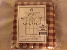 Farmhouse Country Home Collection By Raghu Fairfield Style Valance 72" By 15.5"
