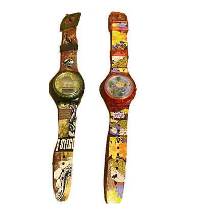 Vintage 90's Burger King Kids Watches Lot of Rugrats Jurassic
