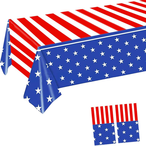 2 Pack Independence Day Plastic Tablecloths Fourth of July Party Plastic Table C - Picture 7 of 12