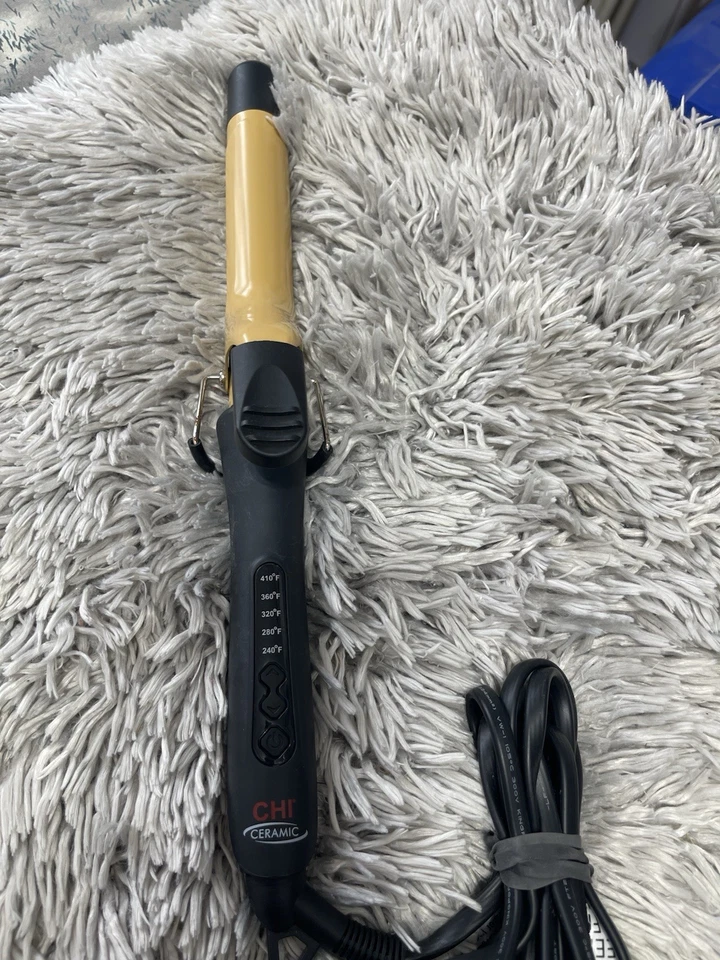CHI Ceramic Digital Tourmaline 1" Curling Iron, Black & Gold CA2305 Tested Works - Image 4 of 4