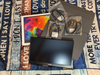 MNN Portable Monitor M156F01 15.6'' FHD 1080p Laptop Monitor with USB C and HDMI