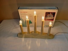 NOMA 5 Light Electric Christmas Window Candolier Plastic Drip Candle w/Box/Bulbs