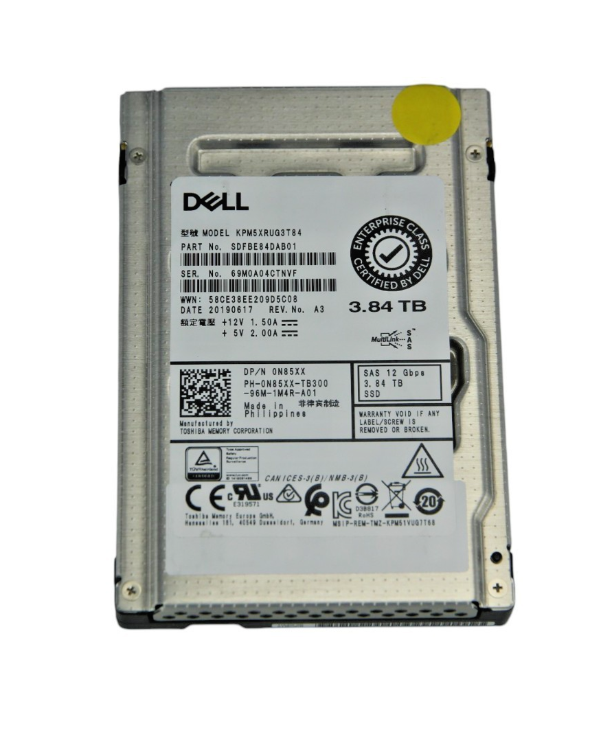 Dell Enterprise 3.84TB SAS 12Gb/s RI 2.5
