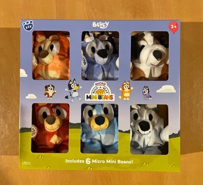 Bluey Mini Beans Plush Micro 6 Pc Build-A-Bear Socks/Rusty/Bingo