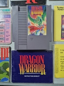 Dragon Warrior 1 (Nintendo NES) Complete CIB W/ Maps Poster Nintendo Power 