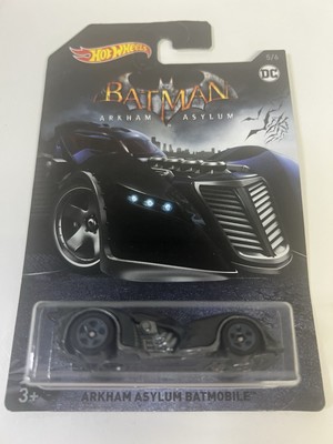 Hot Wheels Batman Arkham Asylum Batmobile 5/6 DC FKF41 Dark Knight Black Diecast
