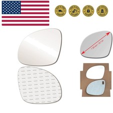 New Replacement Mirror Glass with Full Size Adhesive for 2009-2017 Volkswagen...