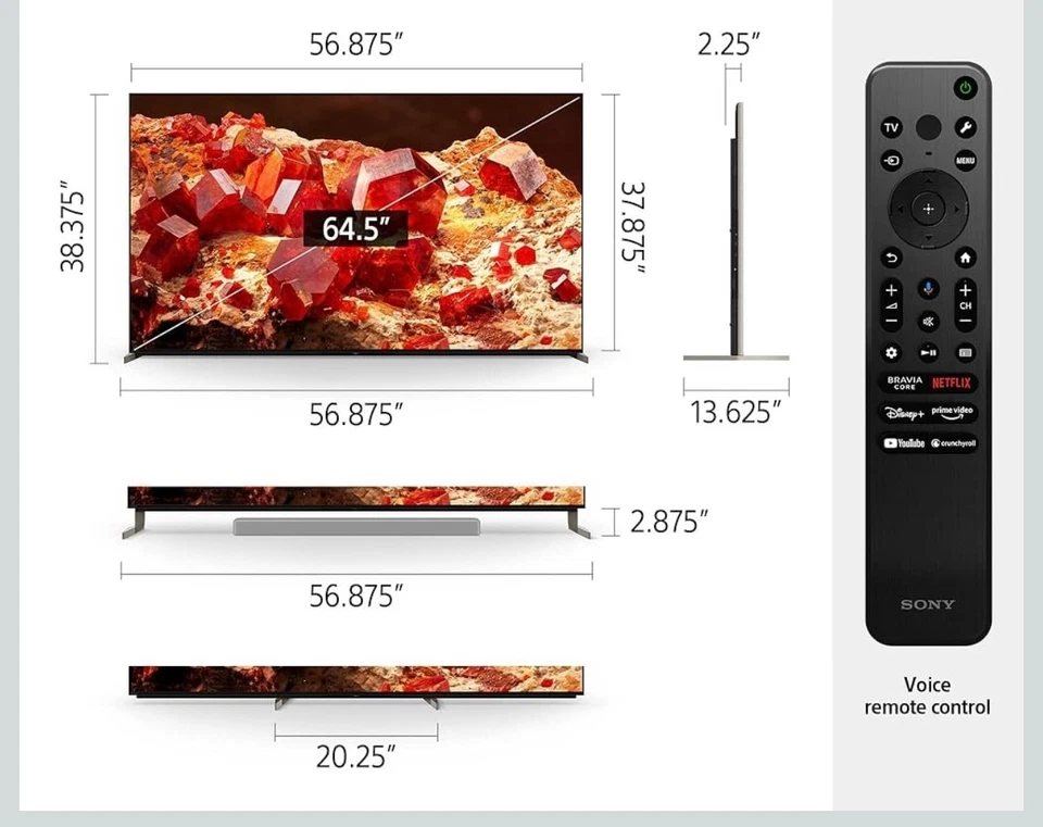 Sony BRAVIA XR (XR65X93L) 65'' 4K UHD HDR Mini LED Google Smart TV - Image 2 of 3