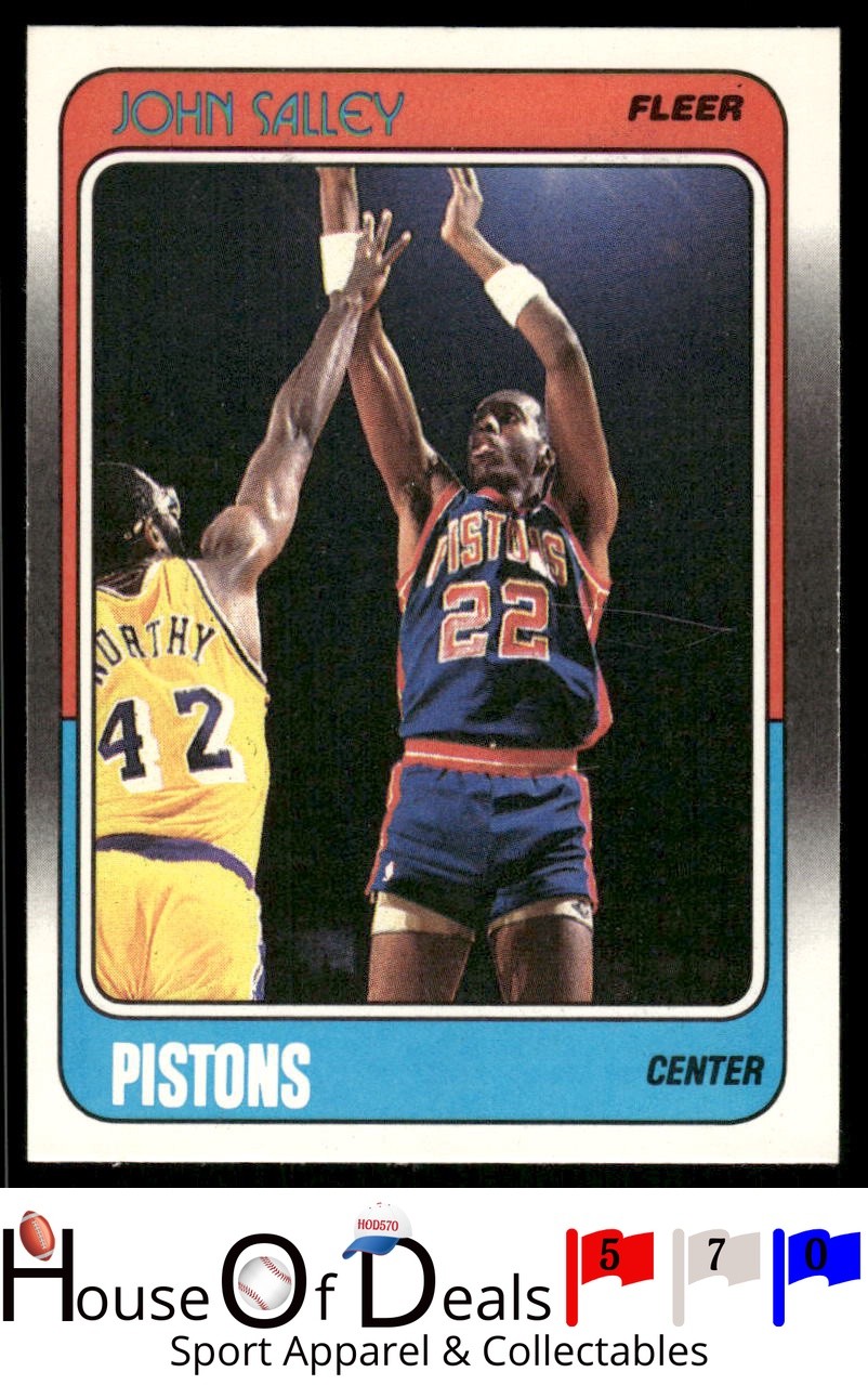 1988-89 Fleer #44 John Salley Detroit Pistons Basketball Card