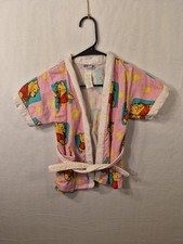 Vintage Disney Winne The Pooh Girls Bath Robe Small 4/5 Year 1997 Original RARE
