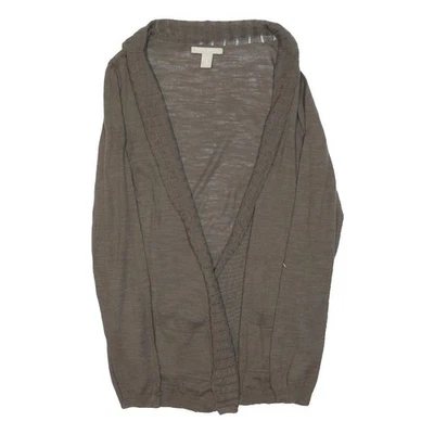 BANANA REPUBLIC Cardigan Marron Tissé Sans Motif Ouvert XS Léger - Photo 1/4