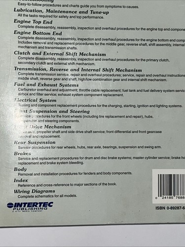 Clymer Yamaha Moto-4 & Big Bear ATV 1987-1996 SERVICE MANUAL - Imagen 6 de 7