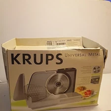 Krups Universal Metal Deli Meat Cheese Slicer Chrome F372