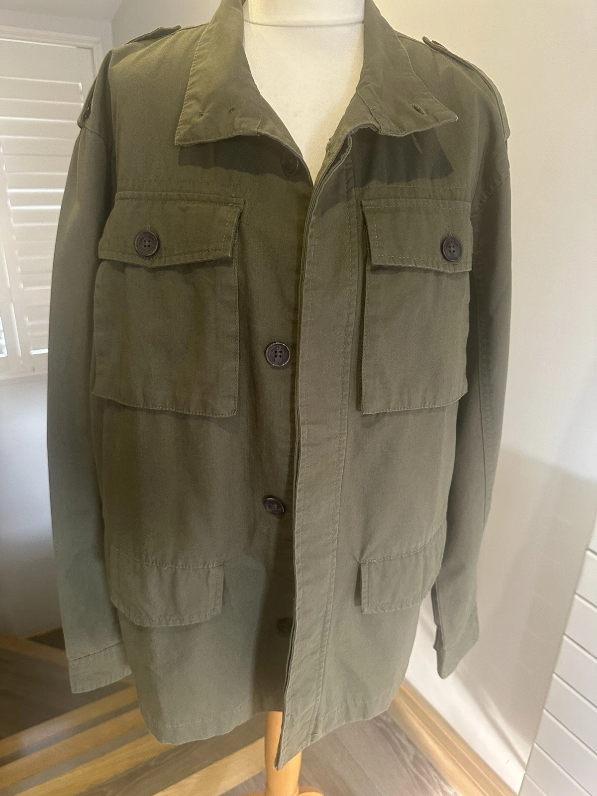 Only & Sons men’s khaki cotton summer jacket size L