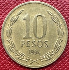 Chile 1994-So Aluminum-Bronze 10 Pesos. Bernardo O’Higgins. KM# 228.2