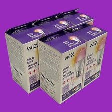 Lot of 5-WiZ 603449 A19 White  Color Changing Wi-Fi Smart LED Light Bulbs LL 