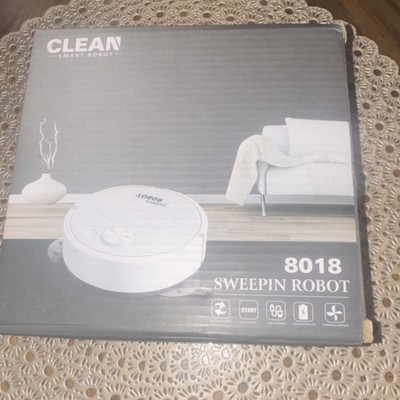 Clean Smart Robot 8018 Robotic Vacuum Cleaner, Bagless Cordless USB White