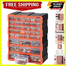 39-Drawer Storage Organizer, Plastic, Drawer Storage Cabinet for Garage Organ...
