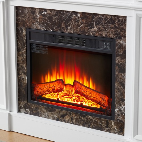 23 inch Electric Fireplace Insert w/ Remote Control & Timer 1400W Wood Mantel - Picture 8 of 48