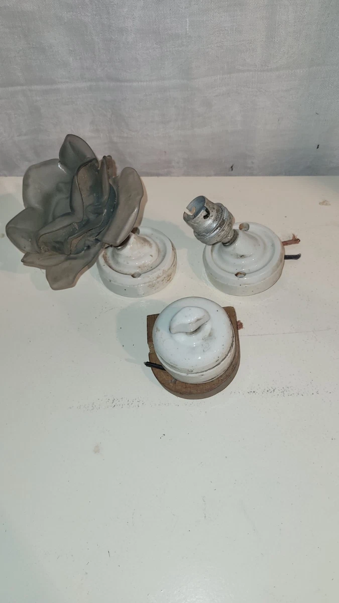 Paire De Clips Vintage En Pâte De Verre - Métal Doré - Occasion