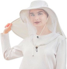 Palmyth UPF 50 Sun Hat w/Net, Neck Flap, Water-Repellent, Wide Brim