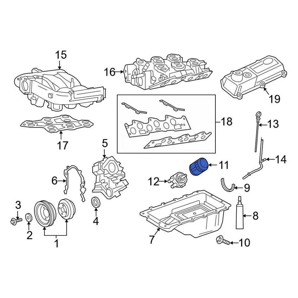 For Ford F-150 1997-2008 Ford E4FZ6731AB Engine Oil Filter Foto 2 de 4