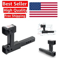 Corrosion-Resistant Dual Hitch Extension for Towing 15-Inch Adjustable Length