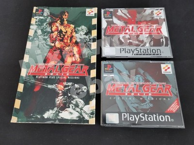 Metal Gear Solid + Special Missions Platinum Long Double Pack Box Kojima RARE 